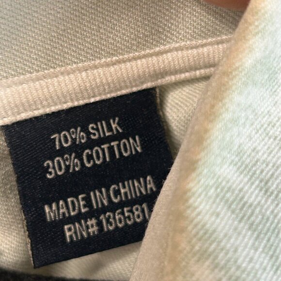 Nat Nast Men's Green Silk Cotton Blend Hawaiian Palm Fronds Short Sleeve Shirt - Picture 2 of 9